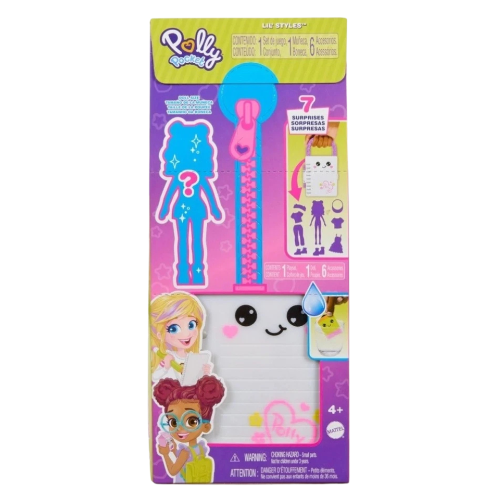 Polly Pocket Accessories Doll Set 9 Cm Trendy Outfit & Mini Dolls Mattel Toy