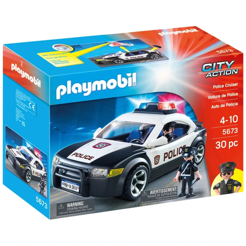 Playmobil City Action Police Cruiser 5673 30-Piece Playset