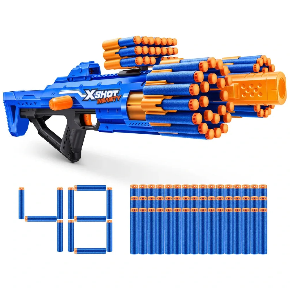 XSHOT by ZURU Insanity Berzerko Blaster with 48 Foam Darts