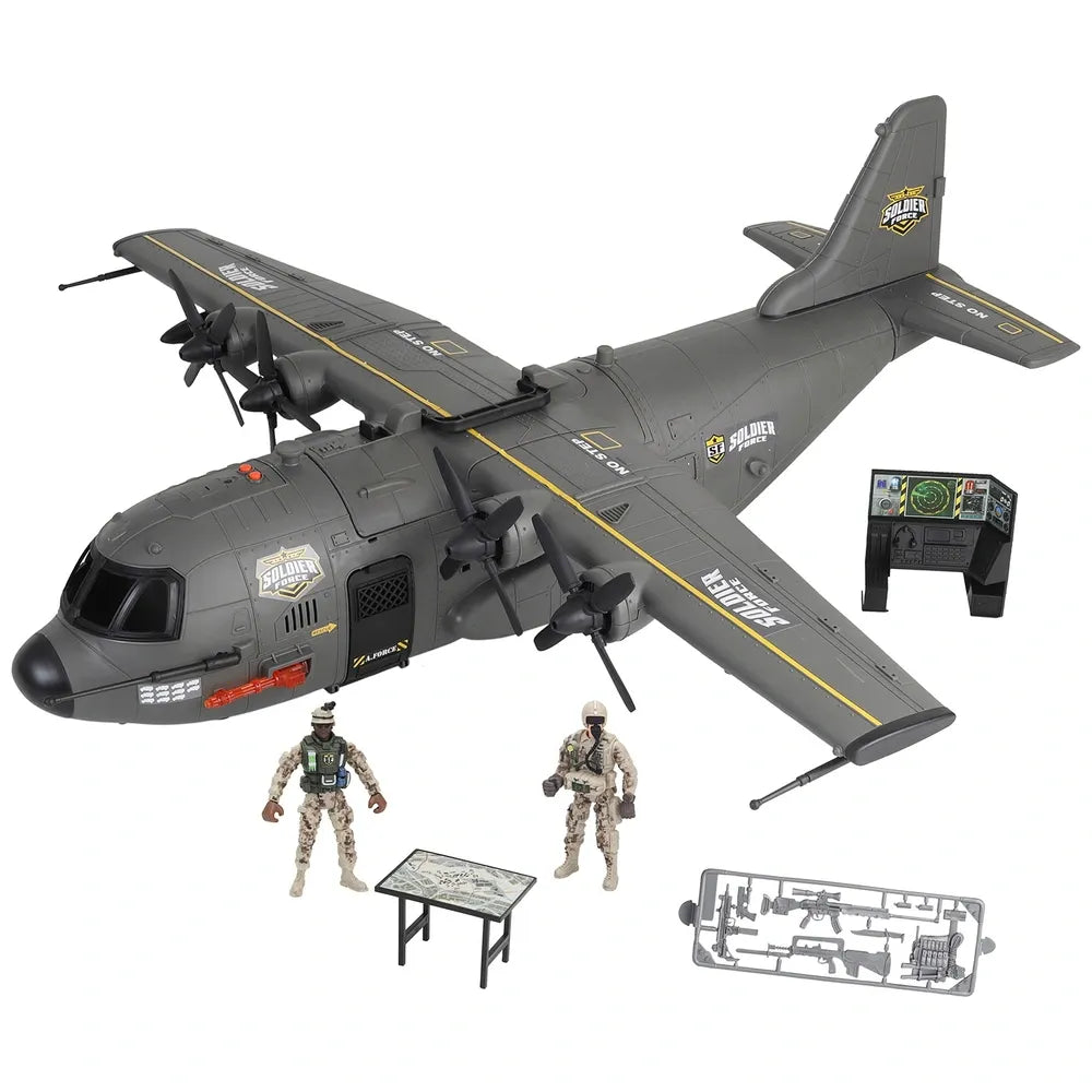 Soldier Force Hercules Cargo Plane Playset 85cm with Lights & Sounds