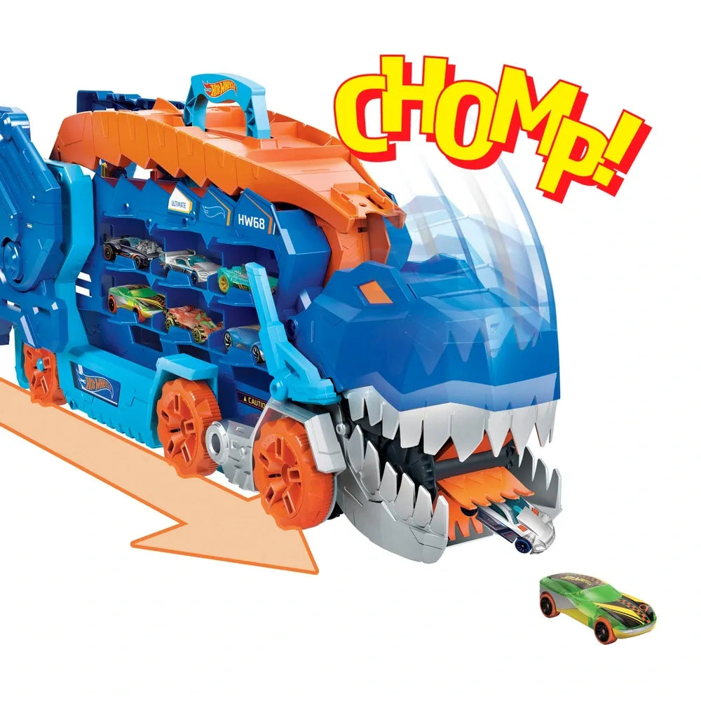 Hot Wheels City Ultimate T-Rex Transporter Let’s Race Playset