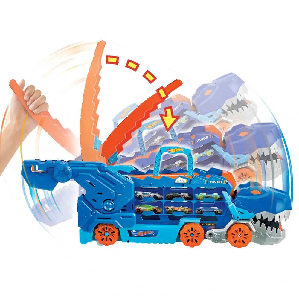 Hot Wheels City Ultimate T-Rex Transporter Let’s Race Playset