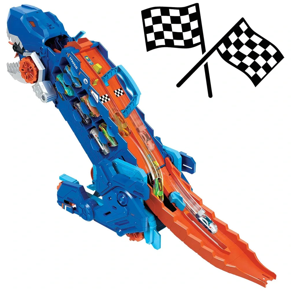 Hot Wheels City Ultimate T-Rex Transporter Let’s Race Playset