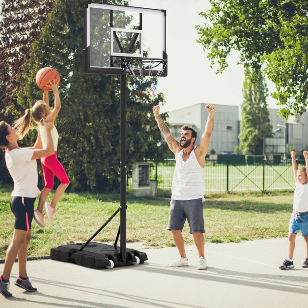 225–305cm Basketball Hoop with 110cm Shatterproof Backboard