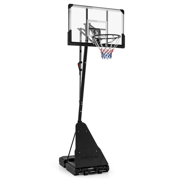 Basketball Hoop System with 44" Shatterproof Backboard & Rebounder