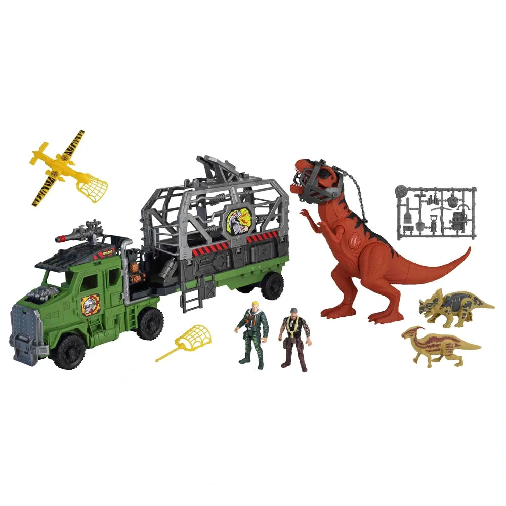 Dino Valley Giant T-Rex Ultimate Convoy Playset with Light & Sound