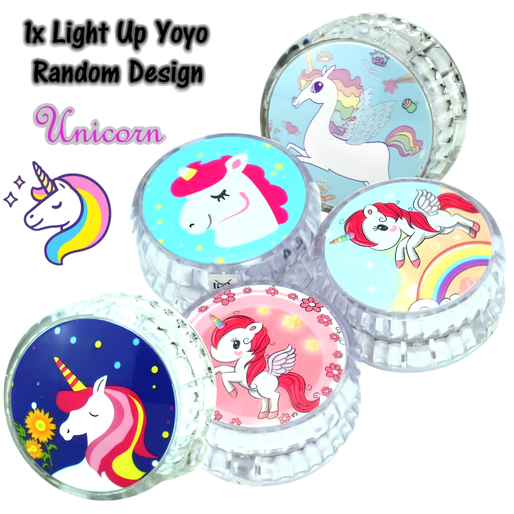 LED Light Up YoYo Toy Trick Spinning Yoyo for Kids Unicorn Dinosaur Clutch Toy Game