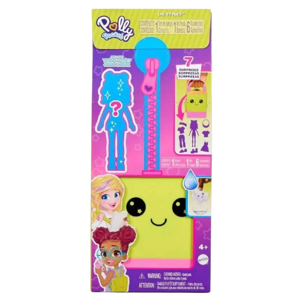 Polly Pocket Accessories Doll Set 9 Cm Trendy Outfit & Mini Dolls Mattel Toy