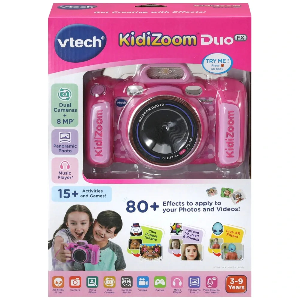 VTech KidiZoom Duo FX Camera in Pink – Kids’ Digital Camera with Fun Effects