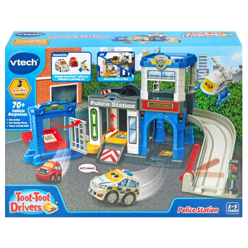 VTech Toot-Toot Drivers Police Station Toy Playset for Kids