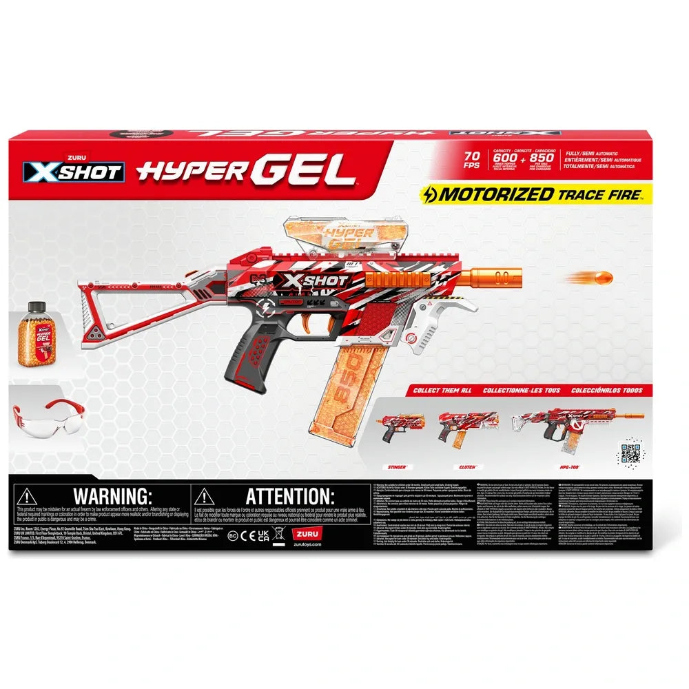 XSHOT by ZURU Hyper Gel Trace Fire Blaster Toy