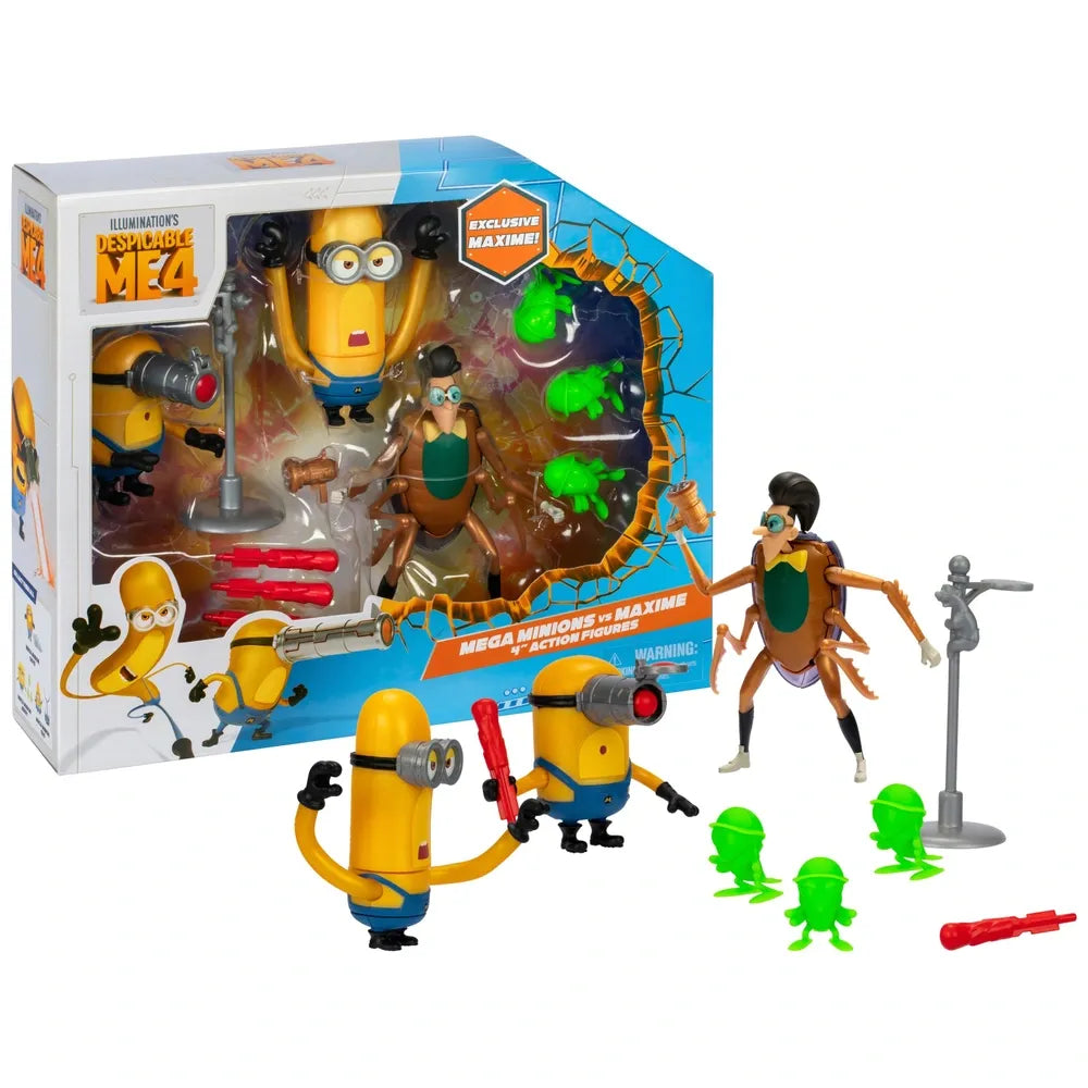 Despicable Me 4 Action Figure Multipack – Mega Minions vs Maxime Set
