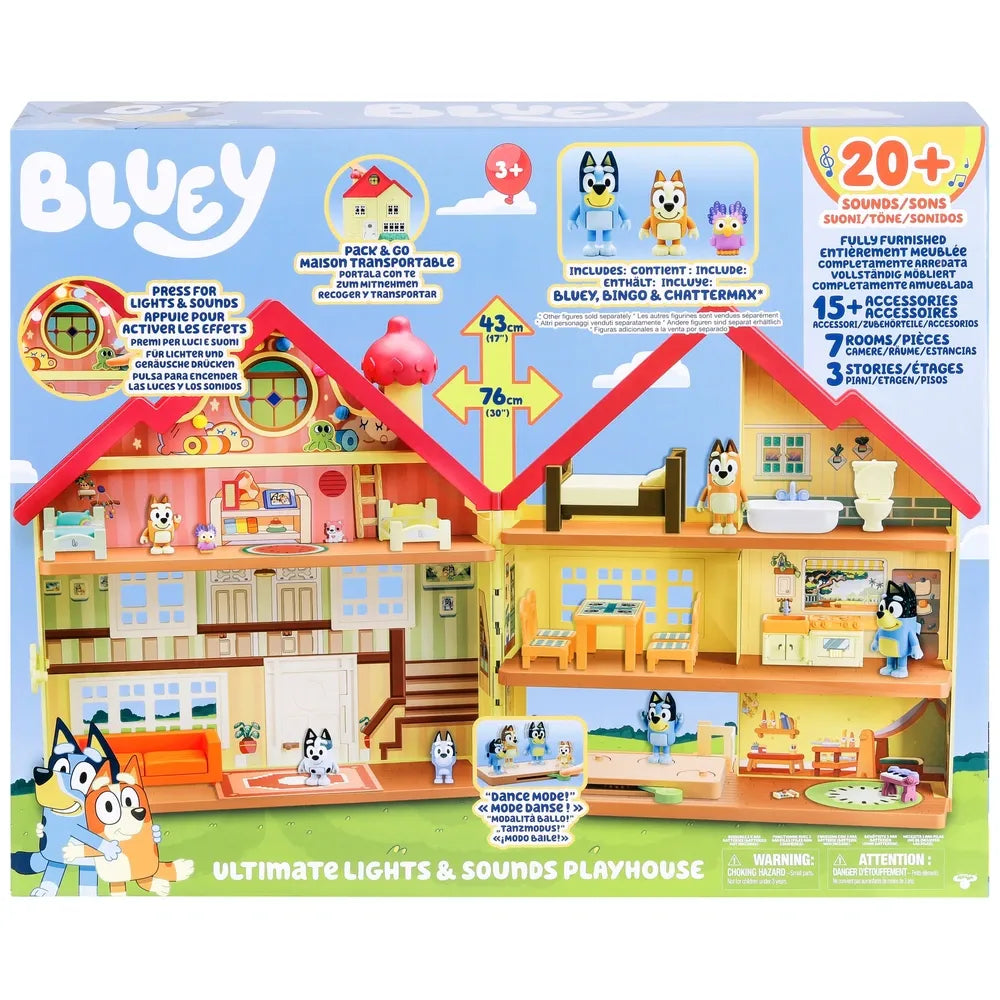 Bluey Ultimate Lights & Sounds Playhouse – Interactive Kids Playset