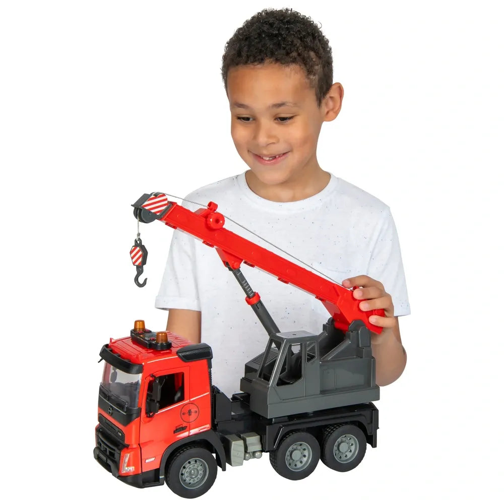 Volvo Manual Crane Truck 1:20 Scale Toy with Lights & Sounds