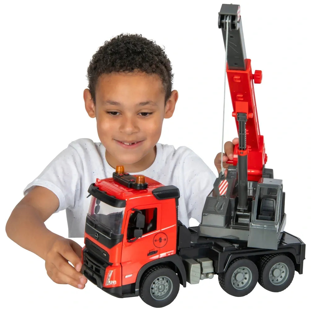 Volvo Manual Crane Truck 1:20 Scale Toy with Lights & Sounds