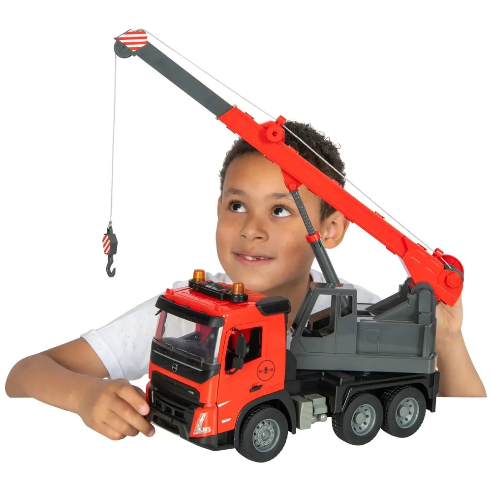 Volvo Manual Crane Truck 1:20 Scale Toy with Lights & Sounds