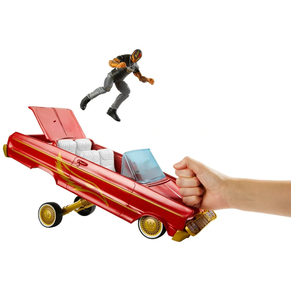 WWE Lucha Low Rider Vehicle Playset with Rey Mysterio Main Event Figure