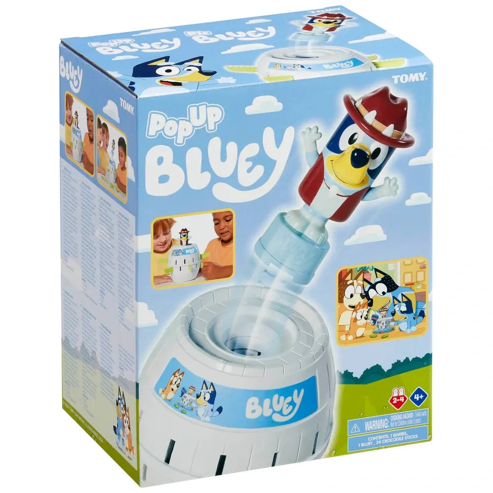 TOMY Pop-Up Bluey Game – Fun Interactive Board Game for Kids and Family