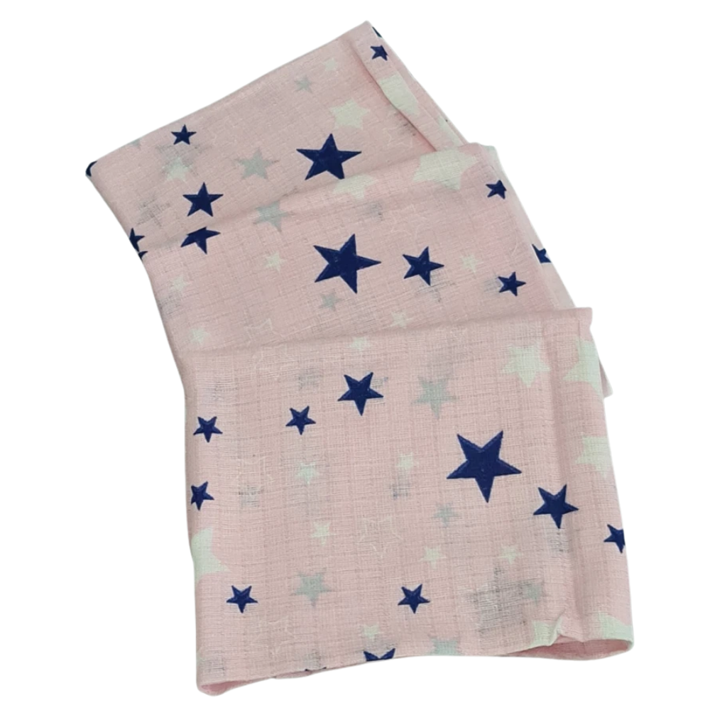 3 Pack Xl Large Printed Muslin Squares for Babies, Reusable 100% Cotton Nappy Cloths