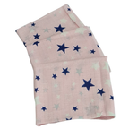 3 Pack Xl Large Printed Muslin Squares for Babies, Reusable 100% Cotton Nappy Cloths