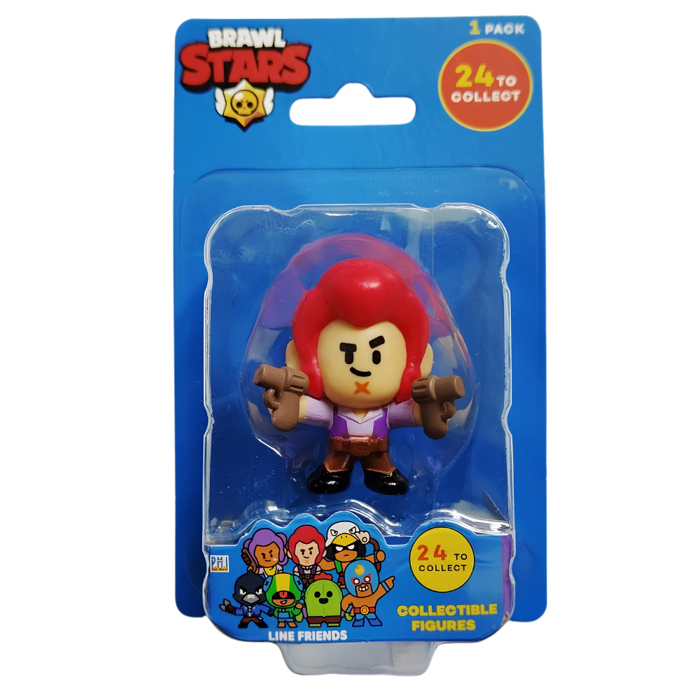 Brawl Stars Series 1 Figure Stamper Keychain LINE Friends Official Collectible Toy