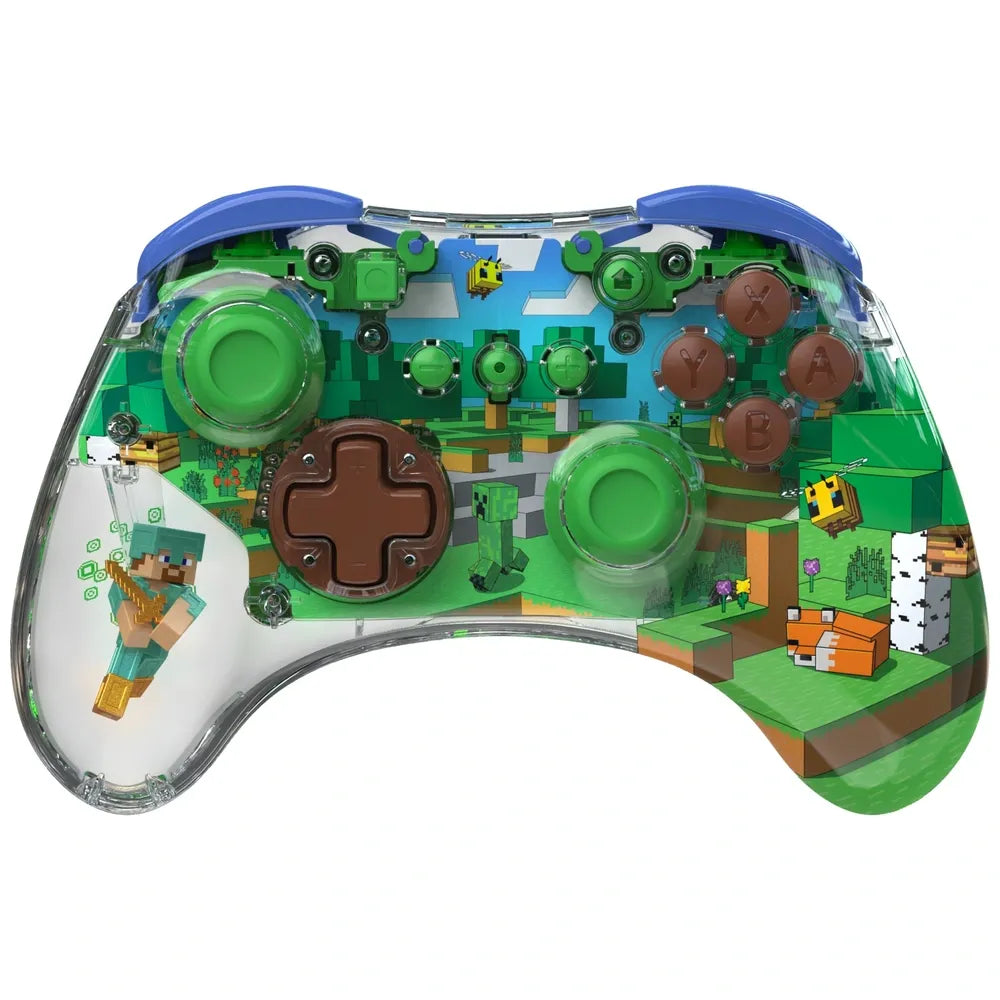 PDP REALMz Switch Wireless Controller Minecraft Forest Biome Edition
