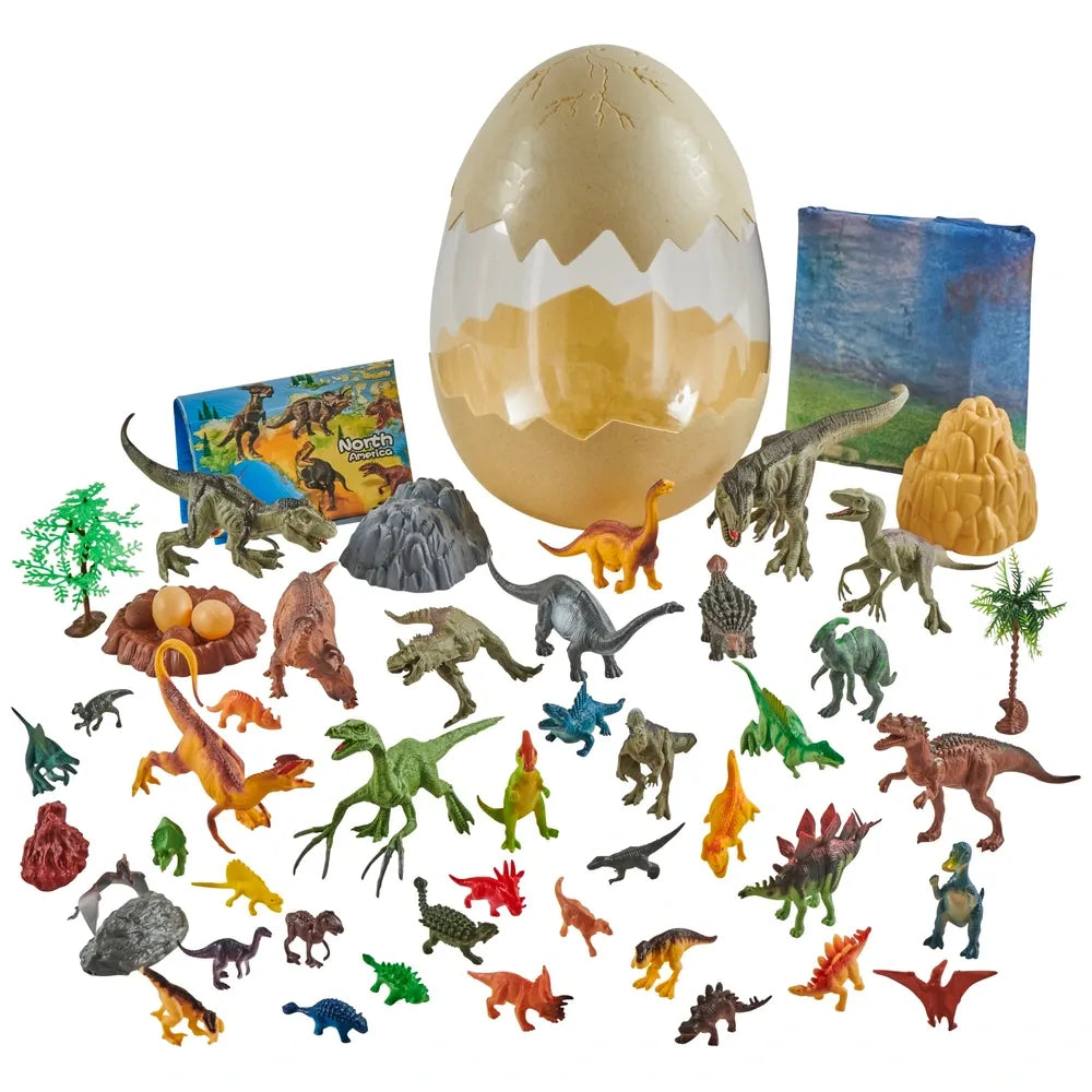 Dinosaur World 50-Piece Dinosaur Egg Figures & Accessories Set for Kids