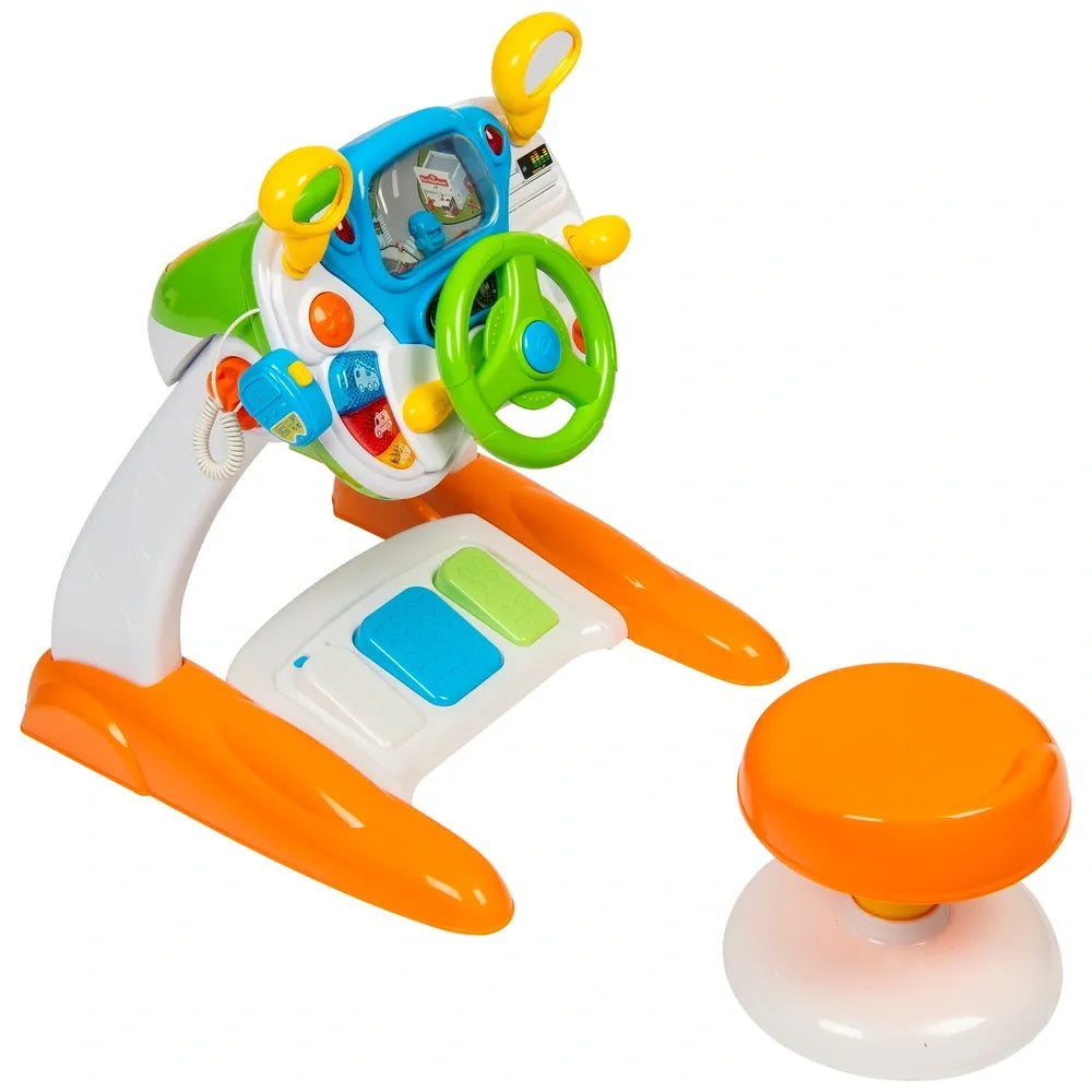 Big Steps Driving Simulator – Interactive Steering Wheel Playset for Kids