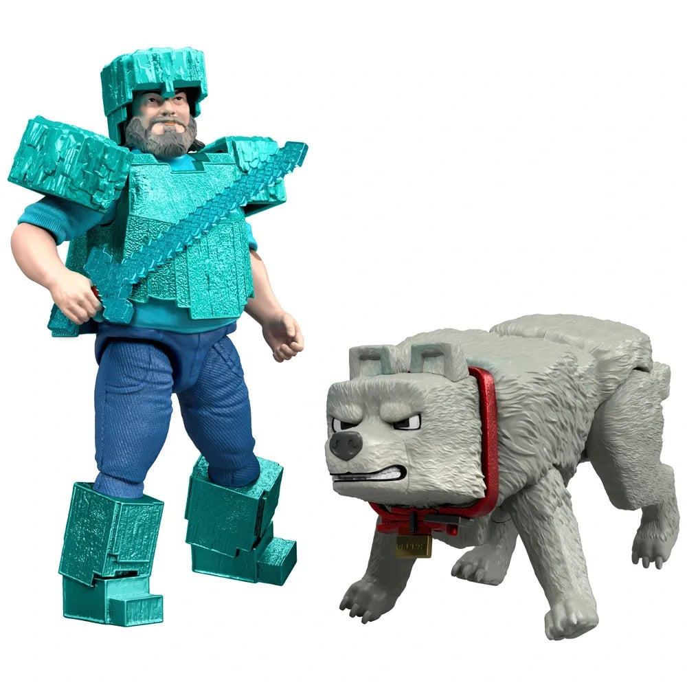 Minecraft Movie Man's Best Wolf 2-Pack Collectible Action Figures