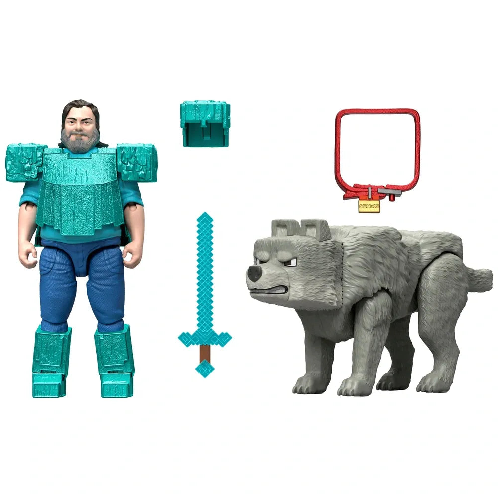 Minecraft Movie Man's Best Wolf 2-Pack Collectible Action Figures