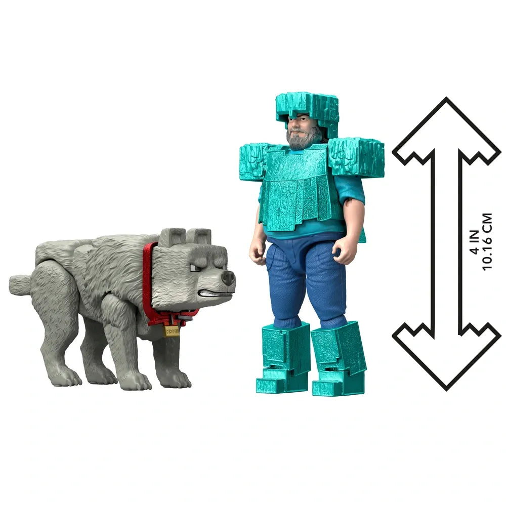 Minecraft Movie Man's Best Wolf 2-Pack Collectible Action Figures