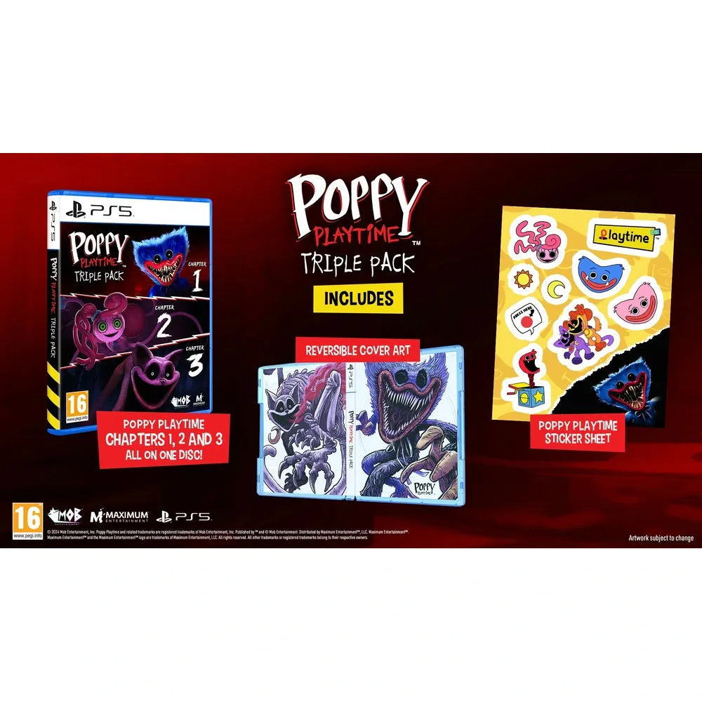 Poppy Playtime Triple Pack for PS5 – Horror Game Collectible Bundle