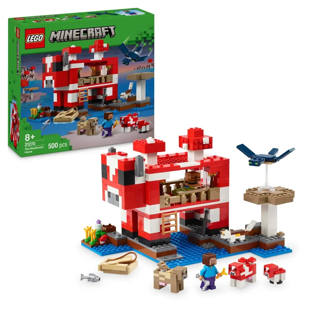 LEGO Minecraft The Mooshroom House 21270 Construction Set