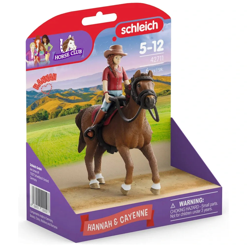 Schleich Horse Club Hannah & Cayenne Horse Set – Collectible Horse Figures