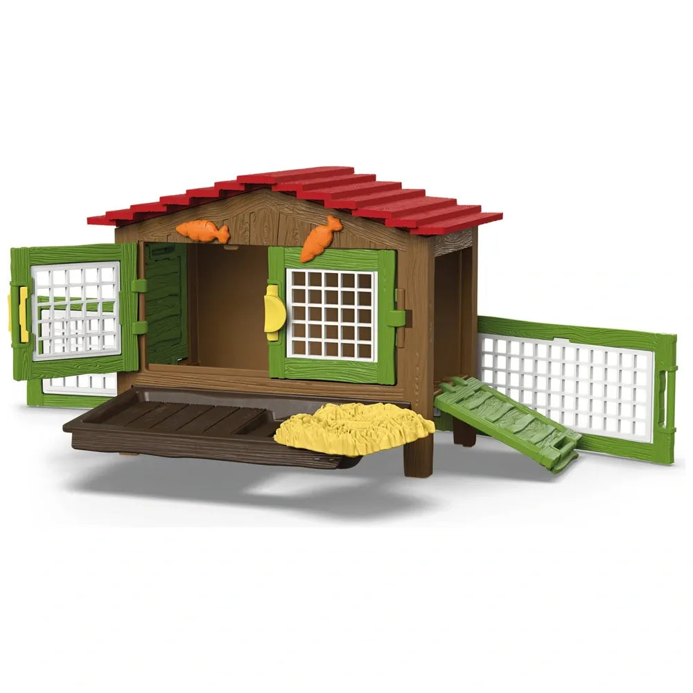 Schleich Farm World 42728 Rabbit Hutch – Realistic Animal Playset
