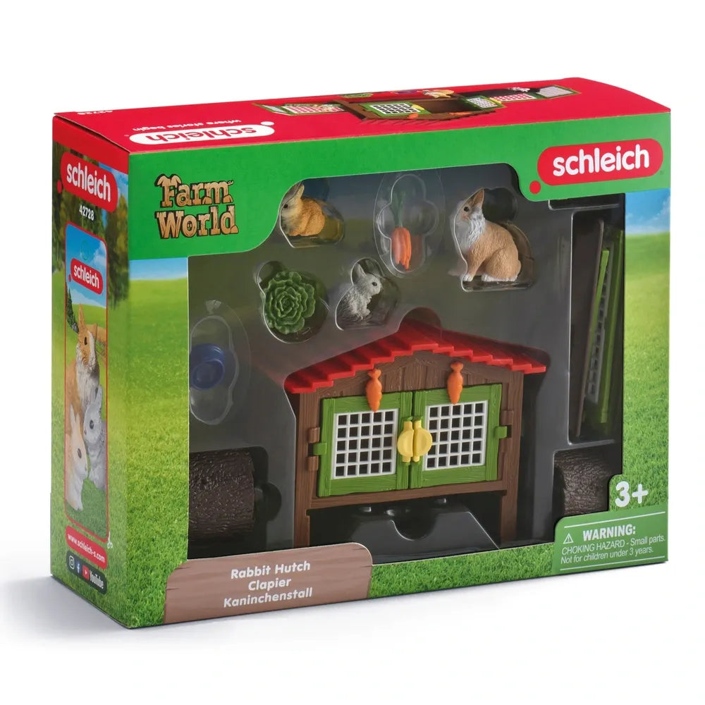 Schleich Farm World 42728 Rabbit Hutch – Realistic Animal Playset