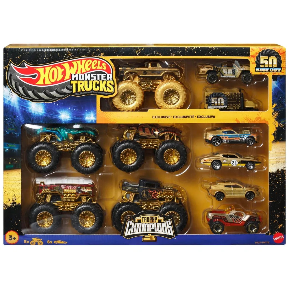 Hot Wheels Monster Trucks Trophy Champions 1:64 Die-Cast 11 Car Set