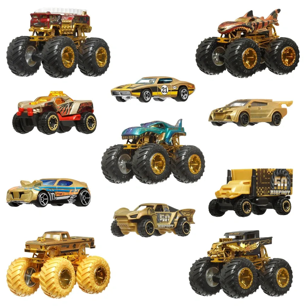 Hot Wheels Monster Trucks Trophy Champions 1:64 Die-Cast 11 Car Set