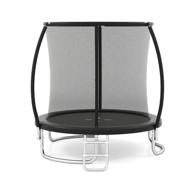 Outdoor 244 cm Trampoline with Enclosure Net & Ladder