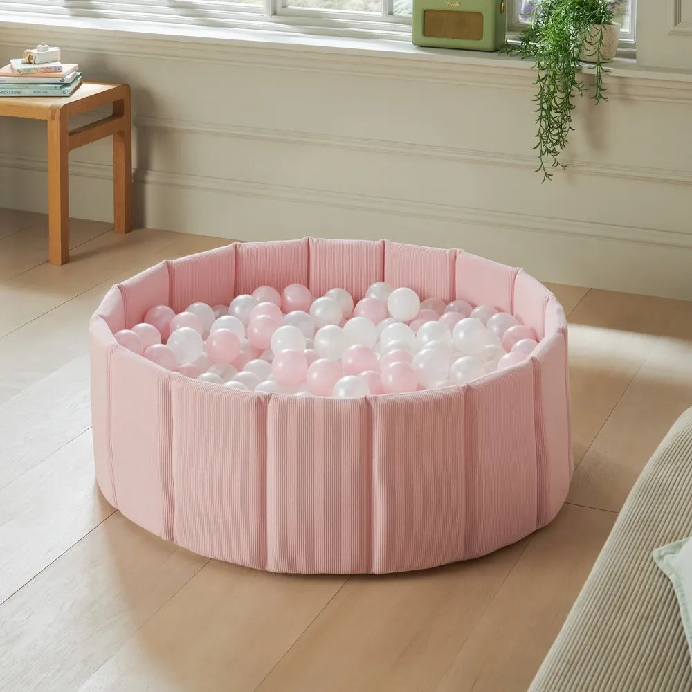 Play Factory Pink Foam Ball Pit with 150 Colorful Balls for Kids’ Fun Play
