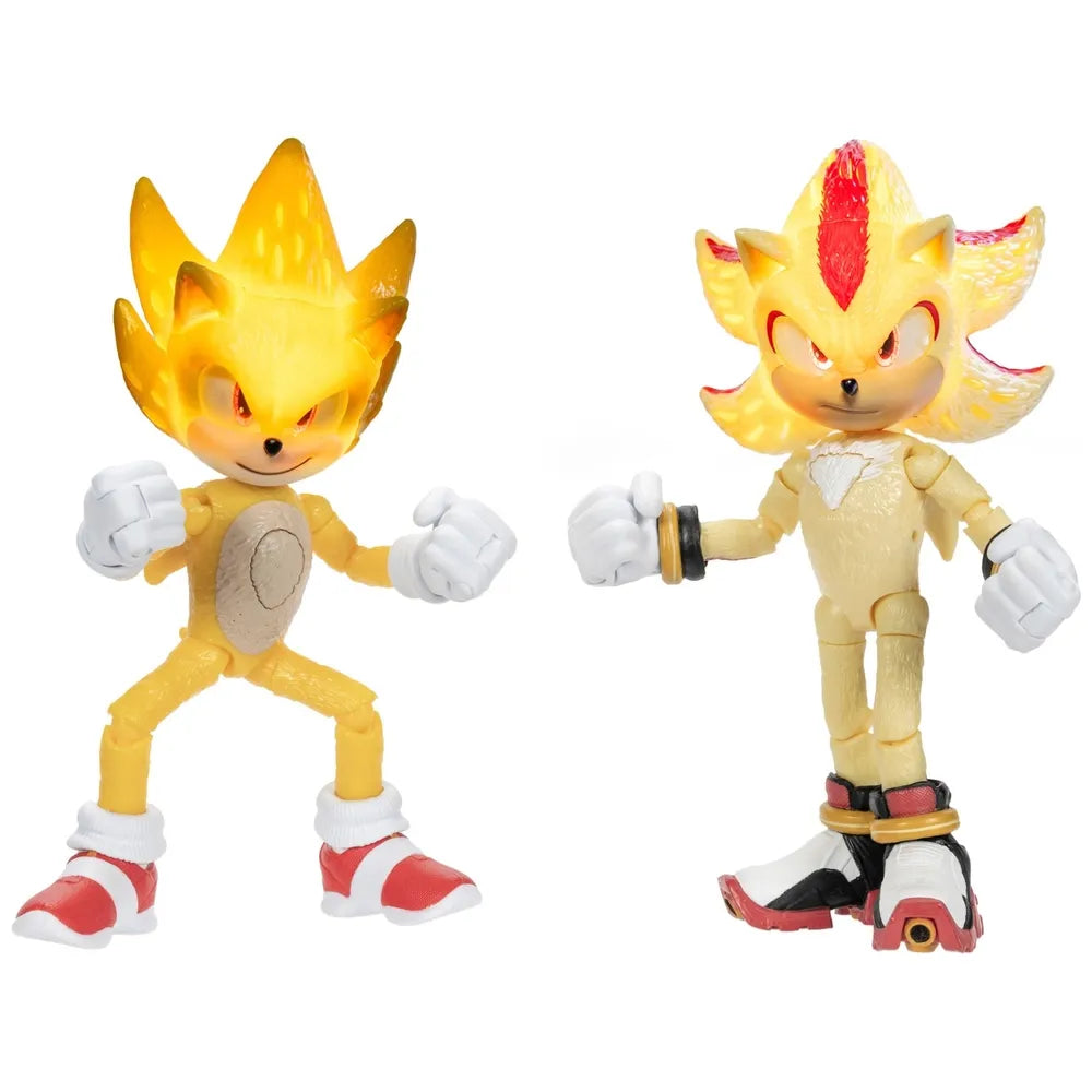 Sonic the Hedgehog 3 Light-Up Figures 2 Pack – Super Sonic & Super Shadow