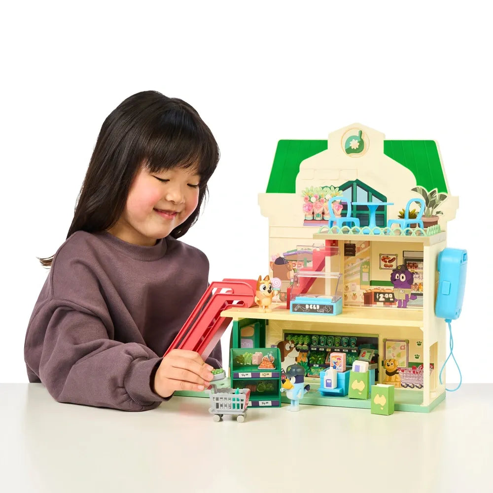 Bluey Supermarket Playset with Sounds – Interactive Role-Play Toy for Kids