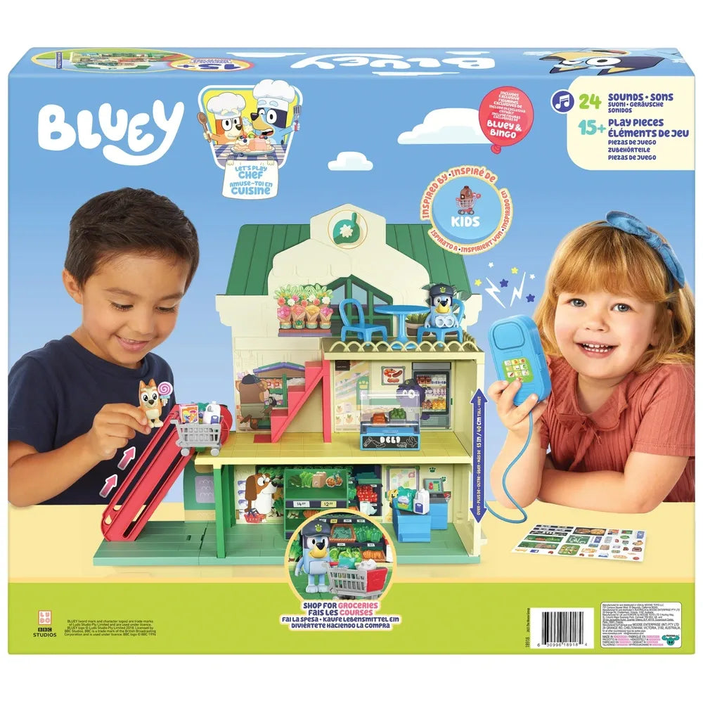 Bluey Supermarket Playset with Sounds – Interactive Role-Play Toy for Kids