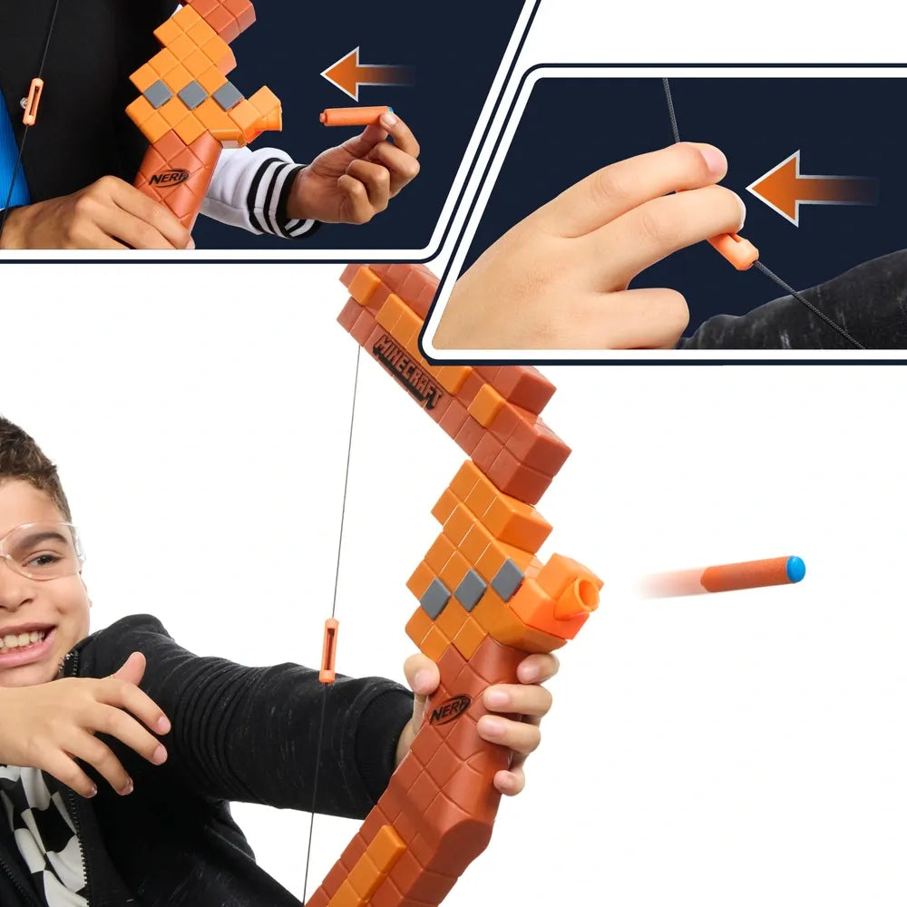 NERF Minecraft Bow – Foam Dart Shooter Toy for Kids & Fans