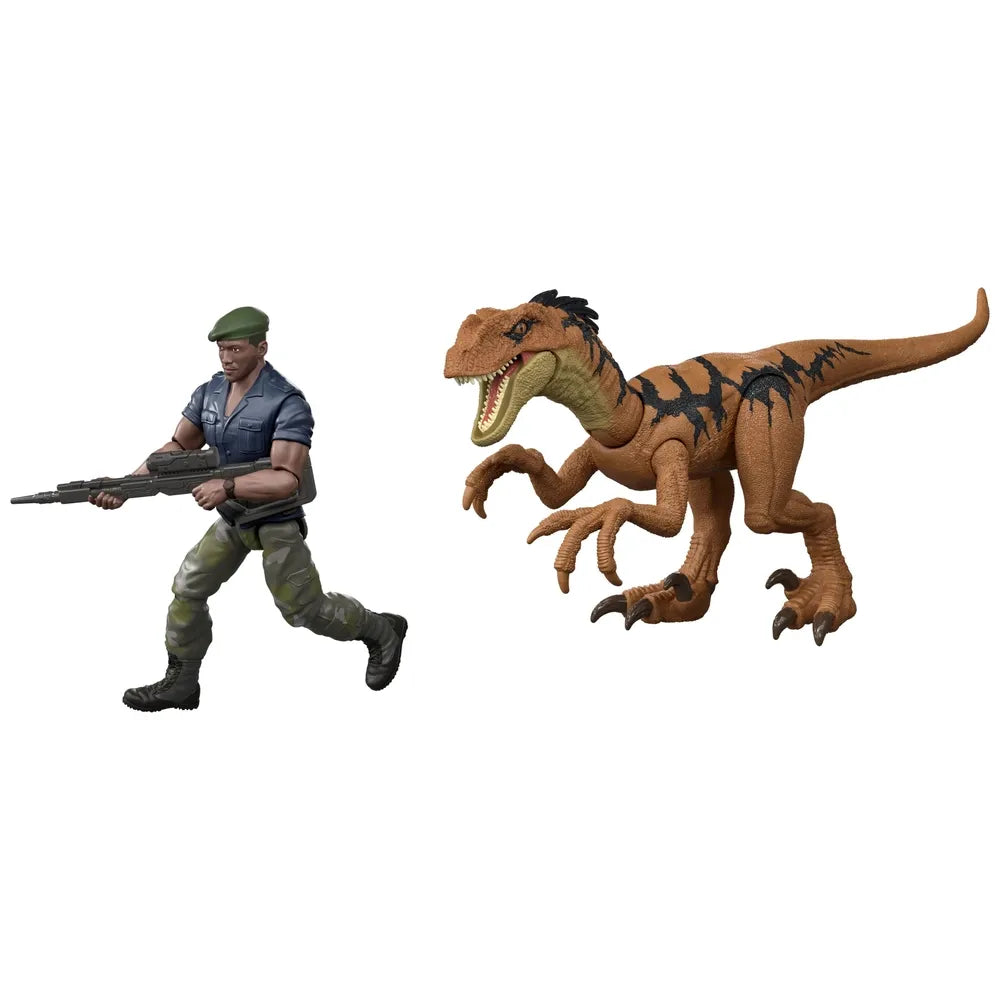Jurassic World Rebirth 2-Pack Action Figures Duncan Kincaid & Velociraptor