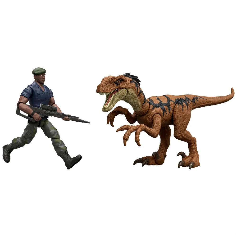 Jurassic World Rebirth 2-Pack Action Figures Duncan Kincaid & Velociraptor
