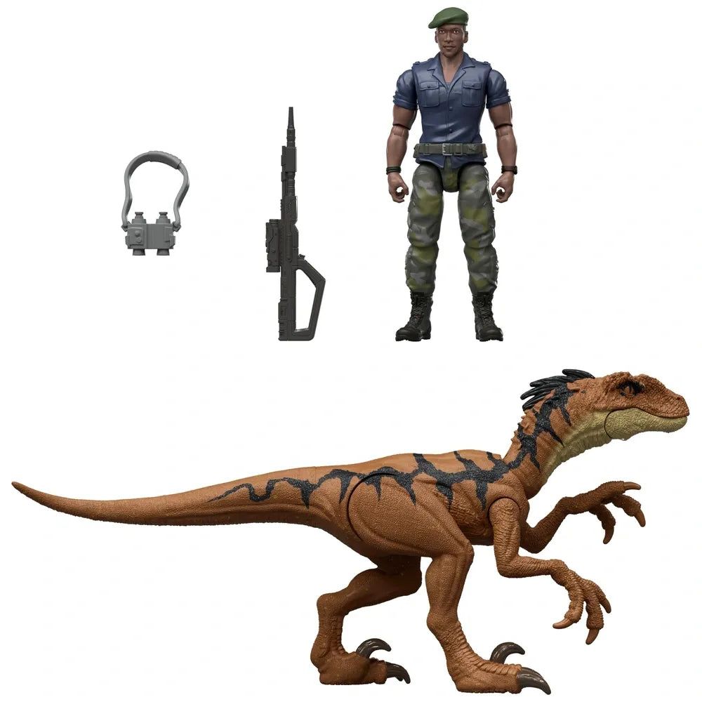 Jurassic World Rebirth 2-Pack Action Figures Duncan Kincaid & Velociraptor