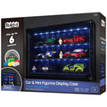 Build-It Car & Mini Figure Display Case with LED Light Cabinet