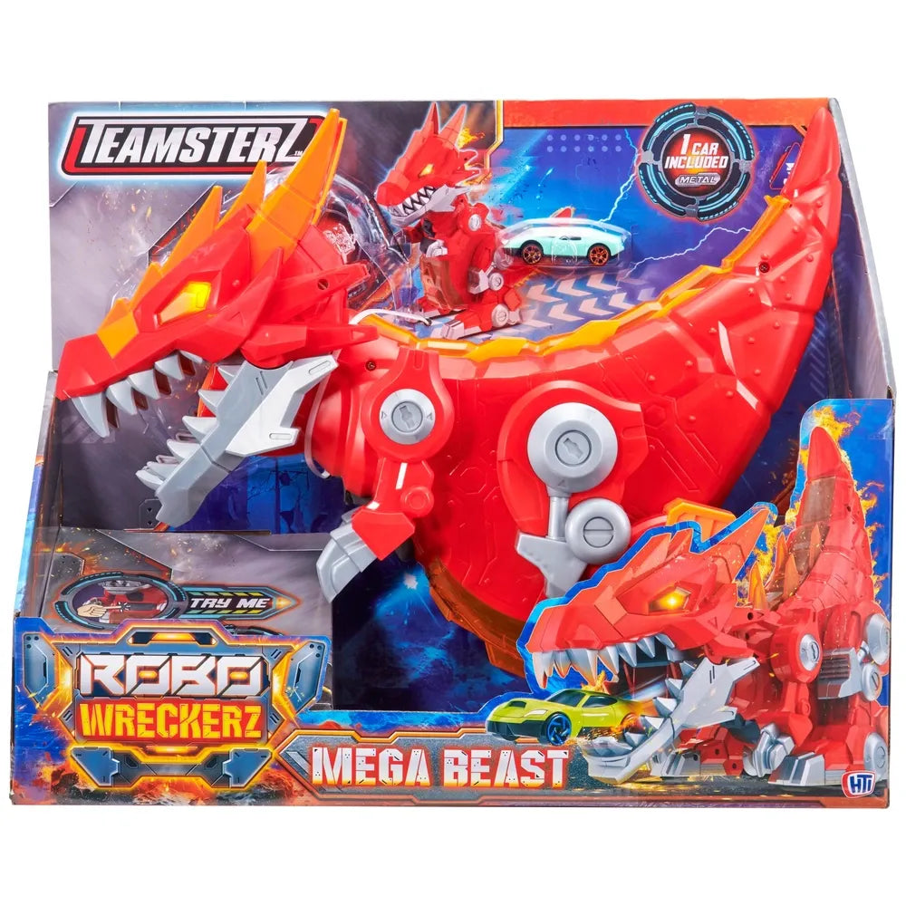 Teamsterz Robo Wreckerz Mega Beast Toy with Street Machines Vehicle