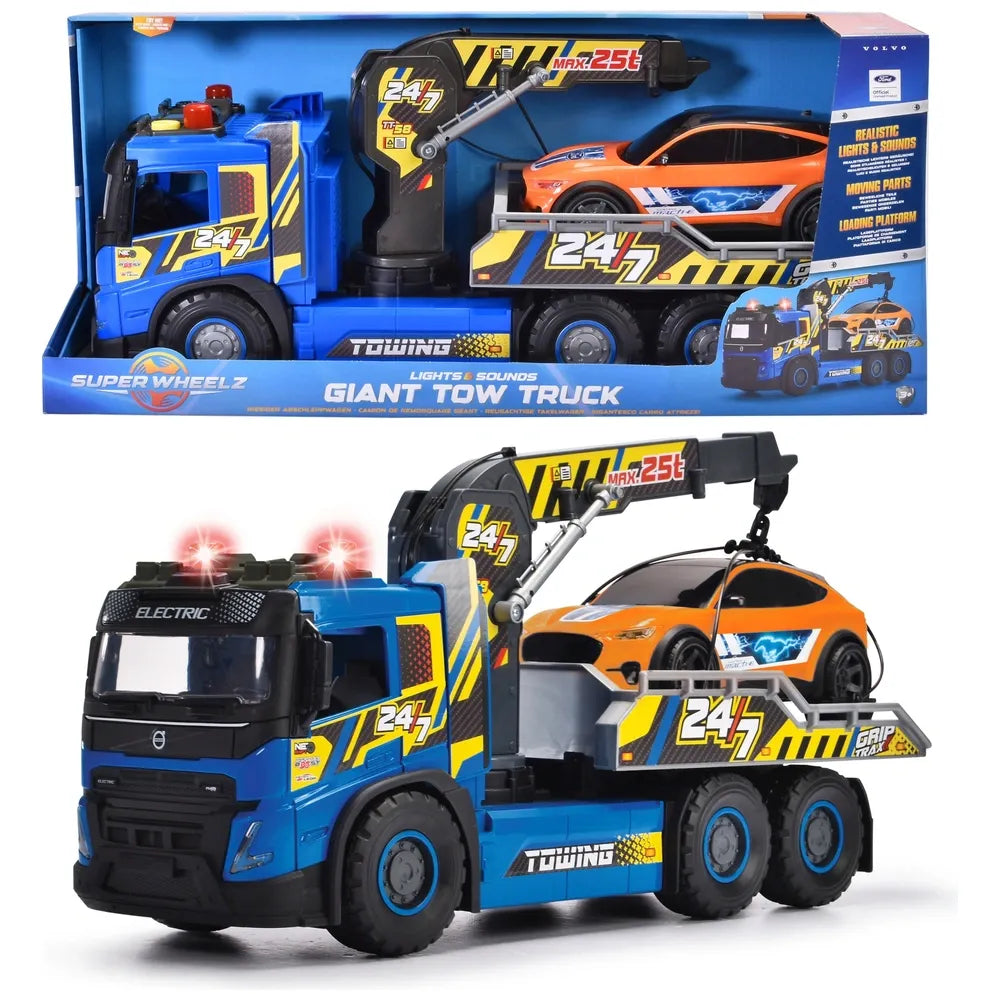Super Wheelz Giant Tow Truck Toy with Lights and Sounds